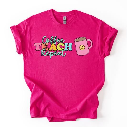 Camiseta Coffee Teach Repeat