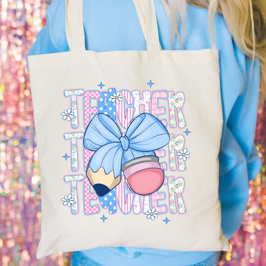 Tote bag - Moño retro pastel