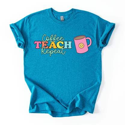 Camiseta Coffee Teach Repeat