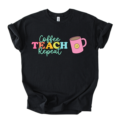 Camiseta Coffee Teach Repeat