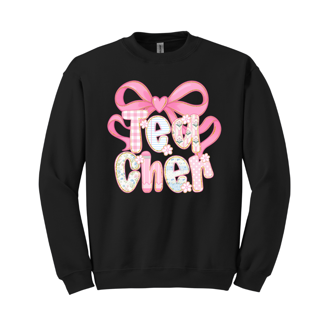 Sudadera Teacher Moño Pastel