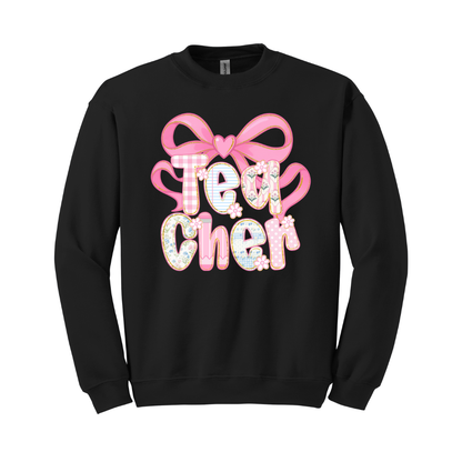 Sudadera Teacher Moño Pastel