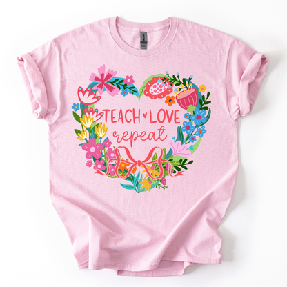 Camiseta Corazón Flores