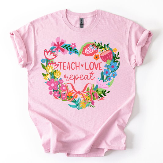 Camiseta Corazón Flores