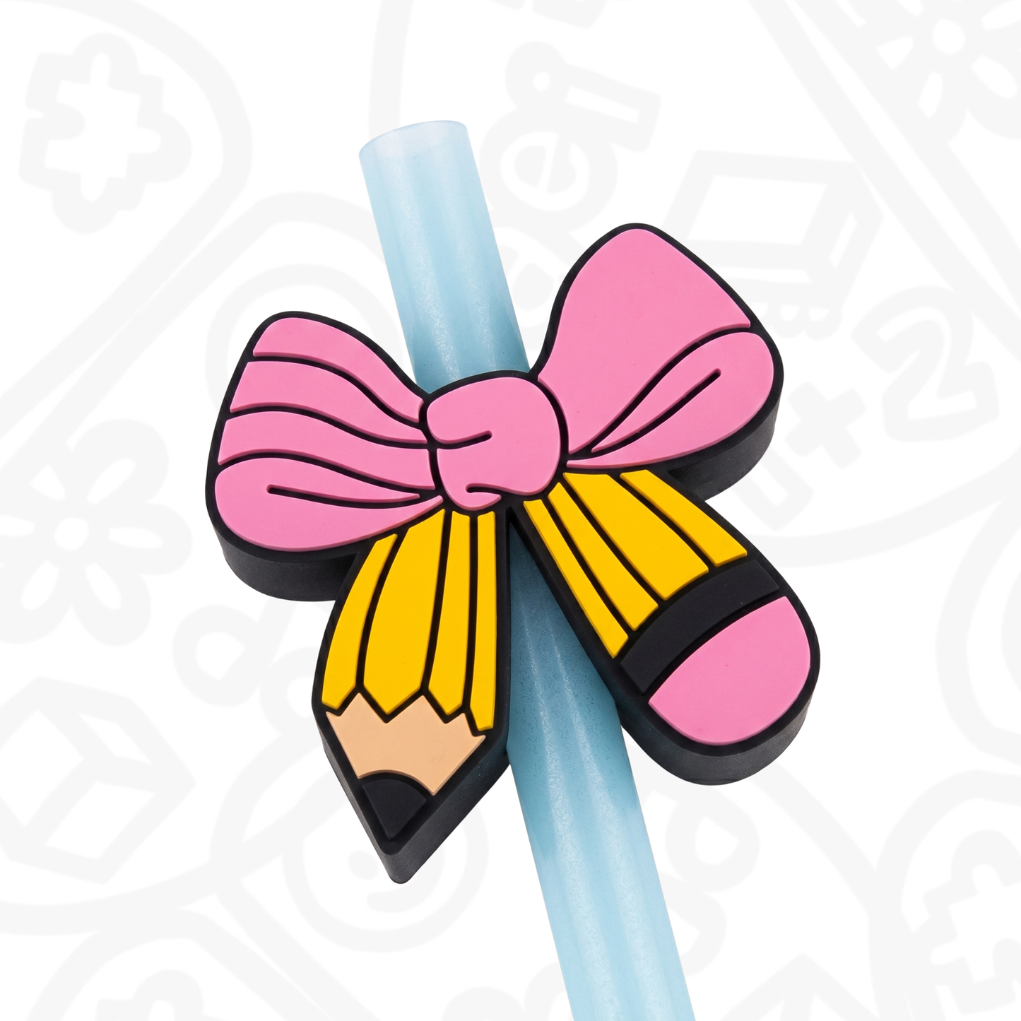 Straw Topper - Decoración para popote Moño Lápiz