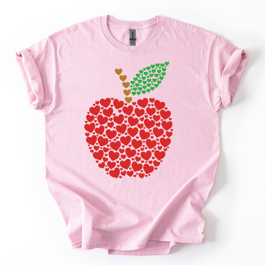 Camiseta Manzana de corazones