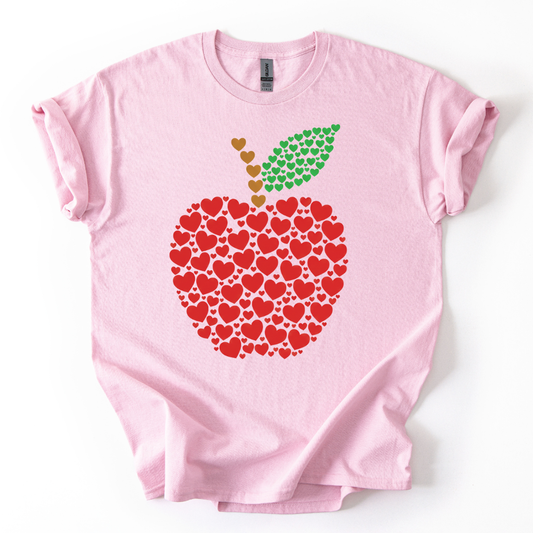 Camiseta Manzana de corazones