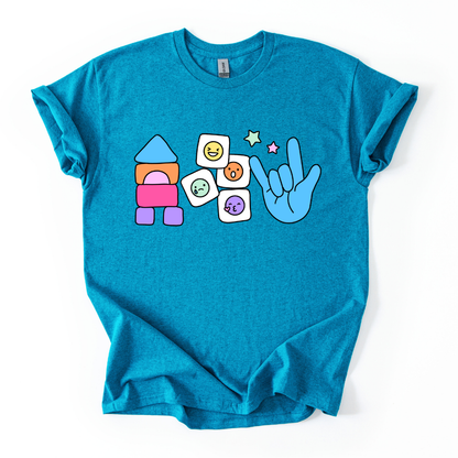 Camiseta Bloques, Caritas, Mano