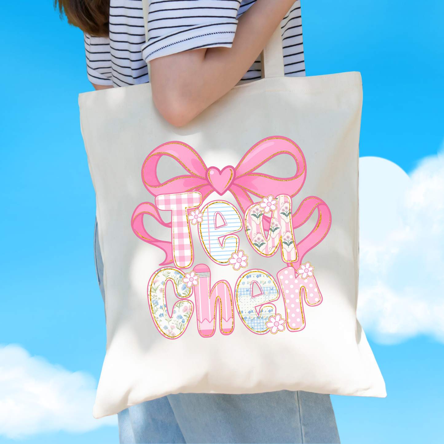 Tote bag - Moño rosa retro