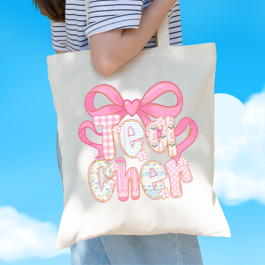 Tote bag - Moño rosa retro