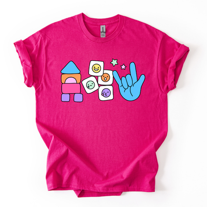 Camiseta Bloques, Caritas, Mano