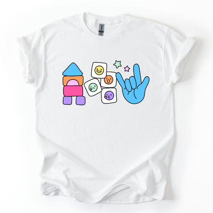 Camiseta Bloques, Caritas, Mano