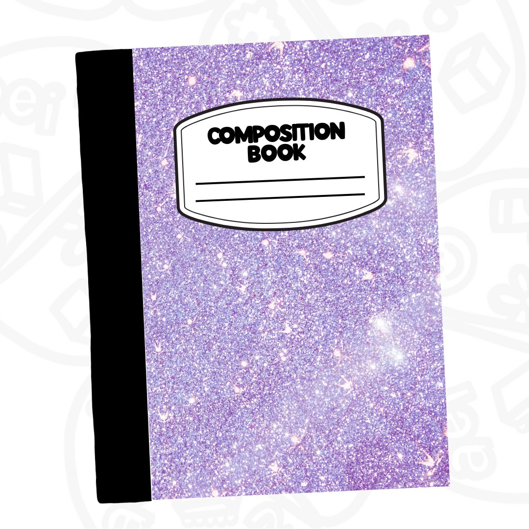 Cuaderno Composition Glitter Lila