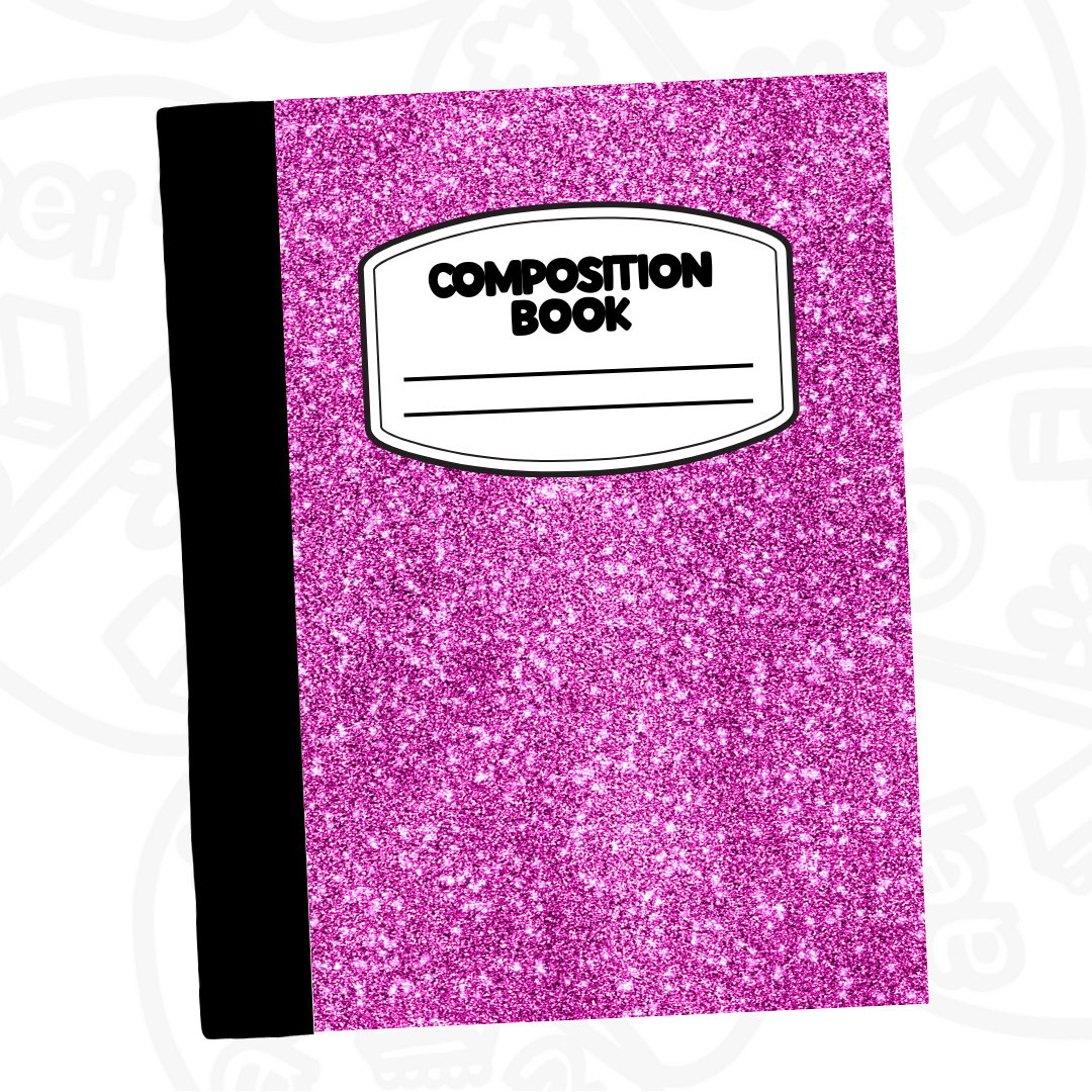 Cuaderno Composition Glitter Rosa