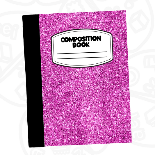 Cuaderno Composition Glitter Rosa