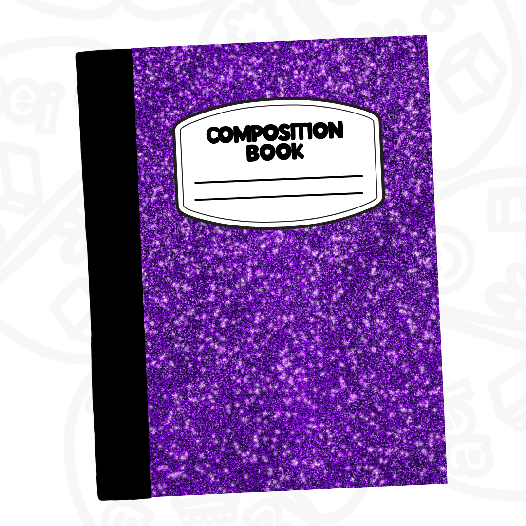 Cuaderno Composition Glitter Morado