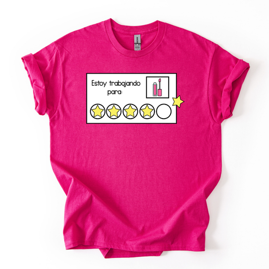 Camiseta Estoy trabajando para... maquillaje