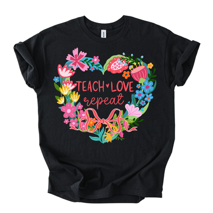 Camiseta Corazón Flores