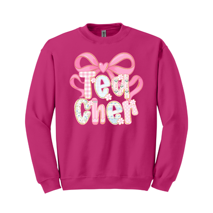 Sudadera Teacher Moño Pastel