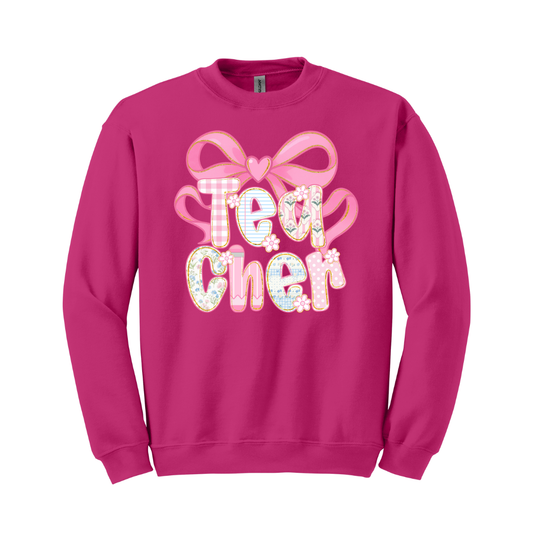 Sudadera Teacher Moño Pastel