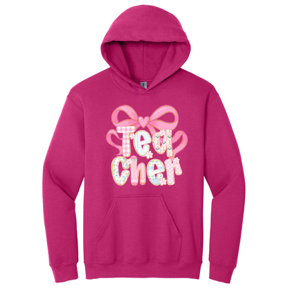 Hoodie Teacher Moño pastel