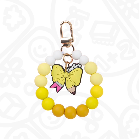 Charm de cuentas de silicón Moño Teacher