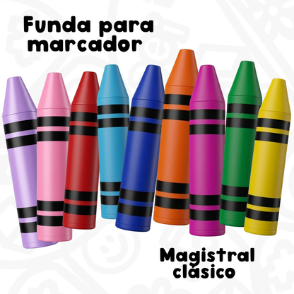 Funda para marcador magistral clásico estilo Crayola