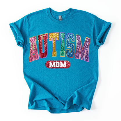 Camiseta Autism Mom Glitter