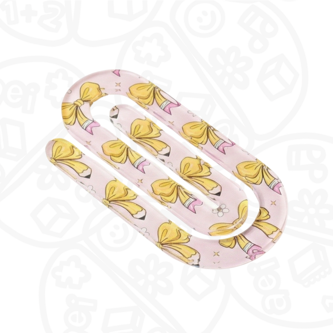 Clip jumbo de acrílico Moñitos