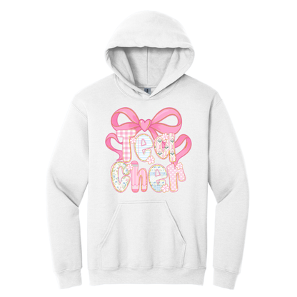 Hoodie Teacher Moño pastel