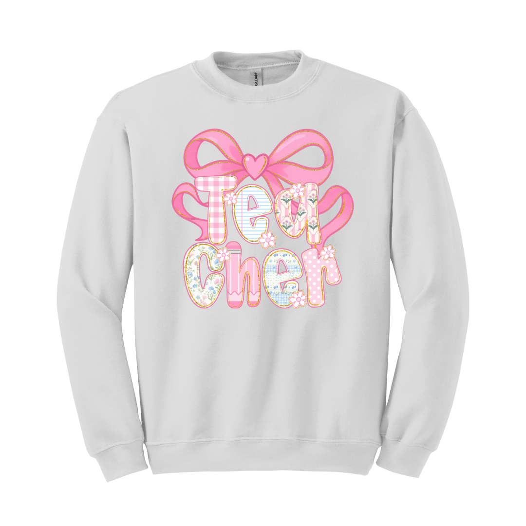 Sudadera Teacher Moño Pastel