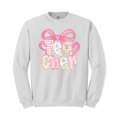 Sudadera Teacher Moño Pastel