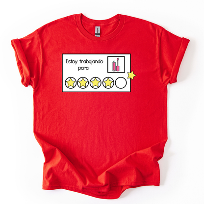 Camiseta Estoy trabajando para... maquillaje