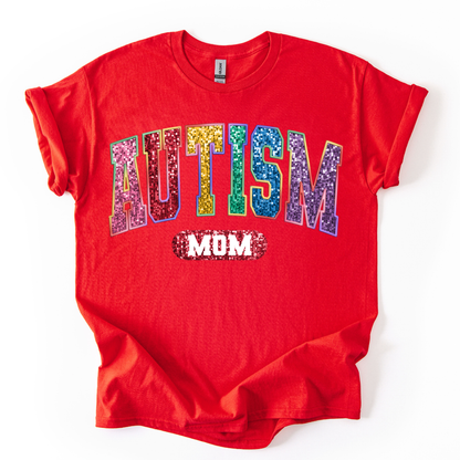 Camiseta Autism Mom Glitter