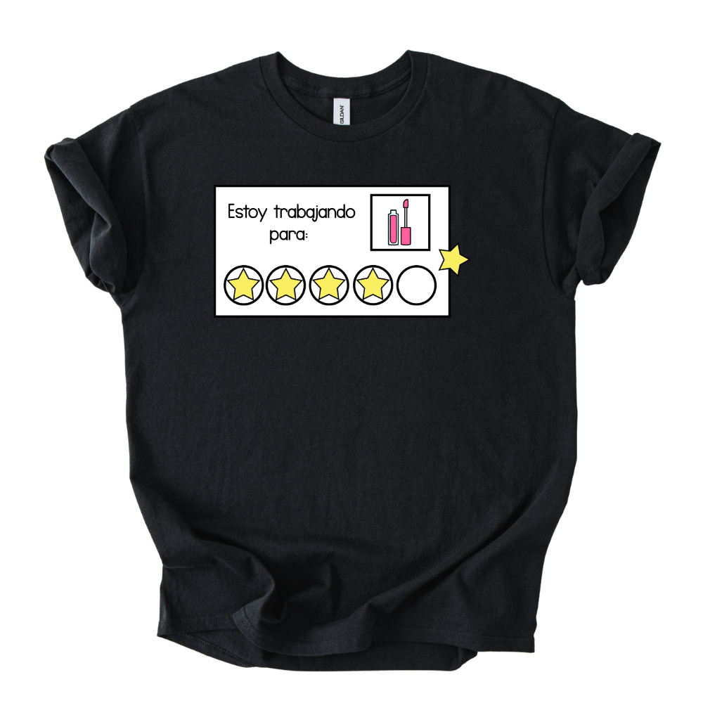 Camiseta Estoy trabajando para... maquillaje