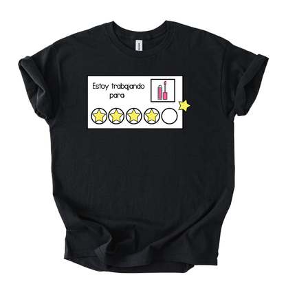 Camiseta Estoy trabajando para... maquillaje