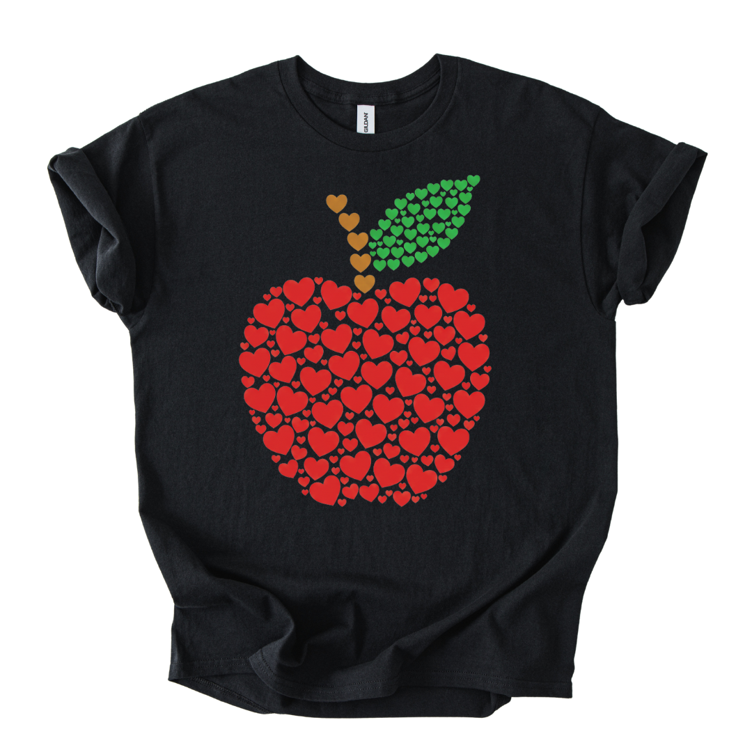Camiseta Manzana de corazones