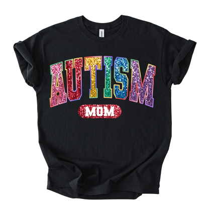 Camiseta Autism Mom Glitter