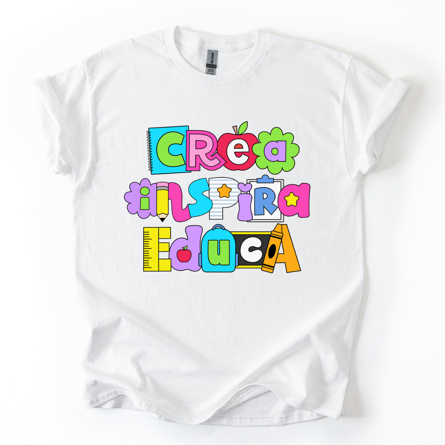 Camiseta Crea, Educa, Inspira