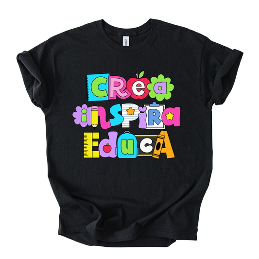 Camiseta Crea, Educa, Inspira