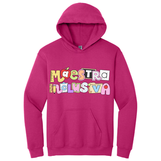 Hoodie Maestra Inclusiva color rosa