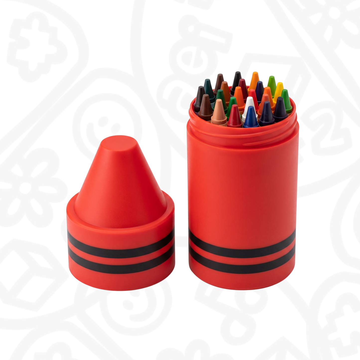 Porta crayones en forma de crayon