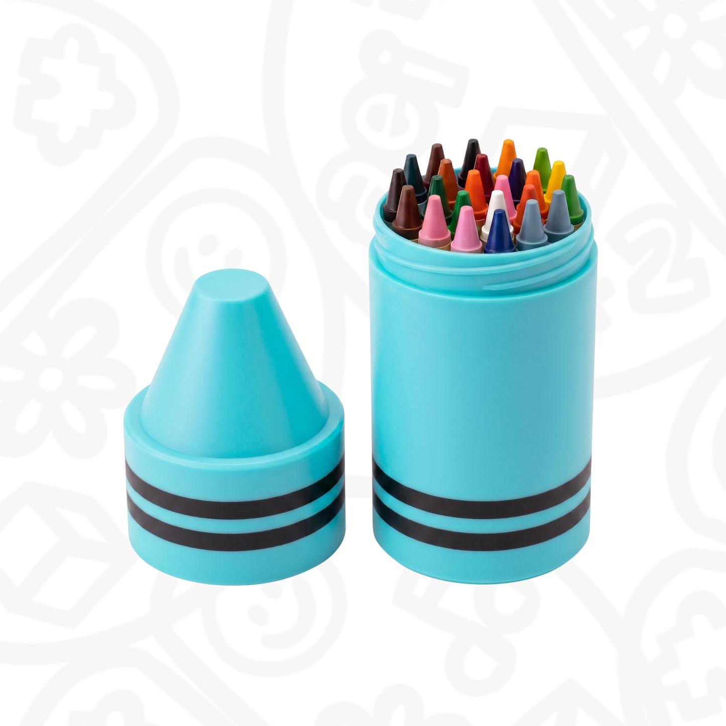 Porta crayones en forma de crayon