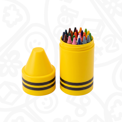 Porta crayones en forma de crayon