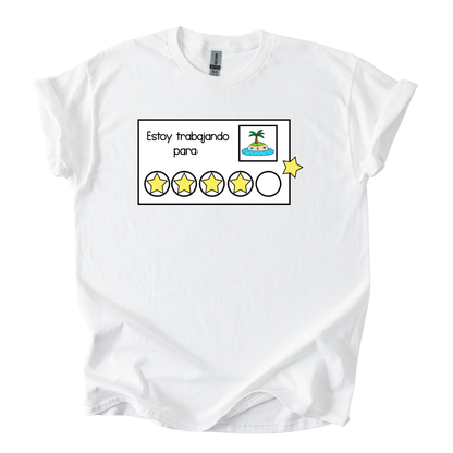 Camiseta Estoy trabajando para... playa