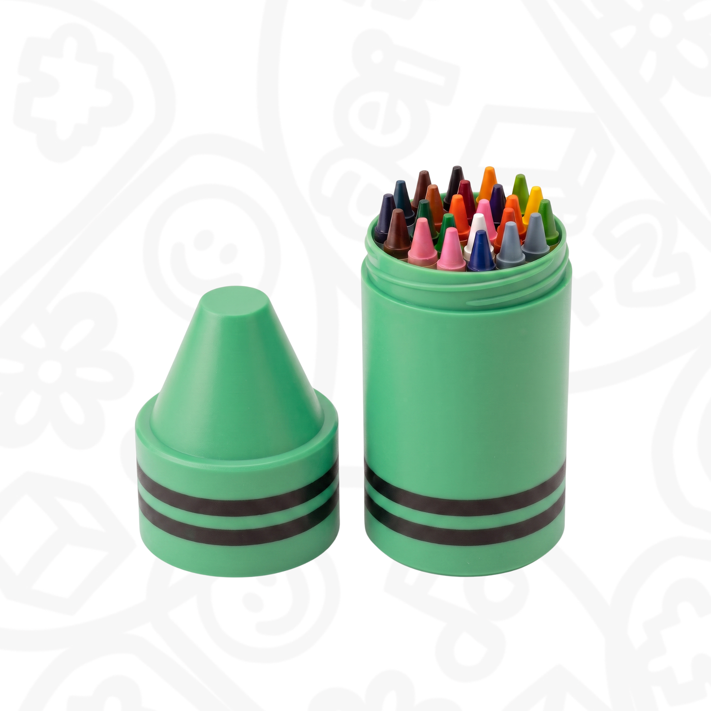 Porta crayones en forma de crayon