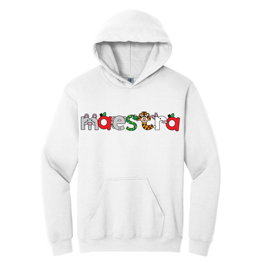 Hoodie Maestra con dibujos