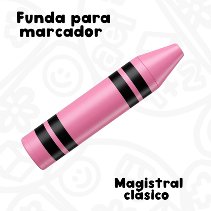 Funda para marcador magistral clásico estilo Crayola