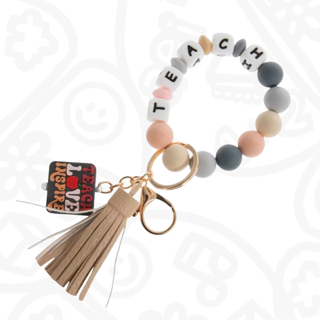 Llavero pulsera de cuentas TEACH