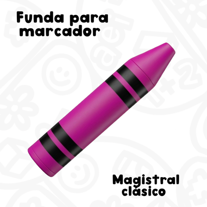 Funda para marcador magistral clásico estilo Crayola